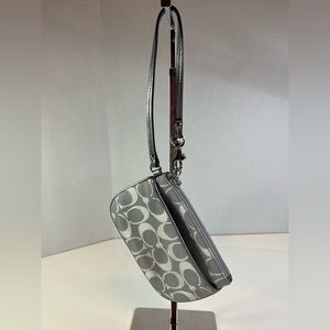 Coach Silver/Gray Wristlet